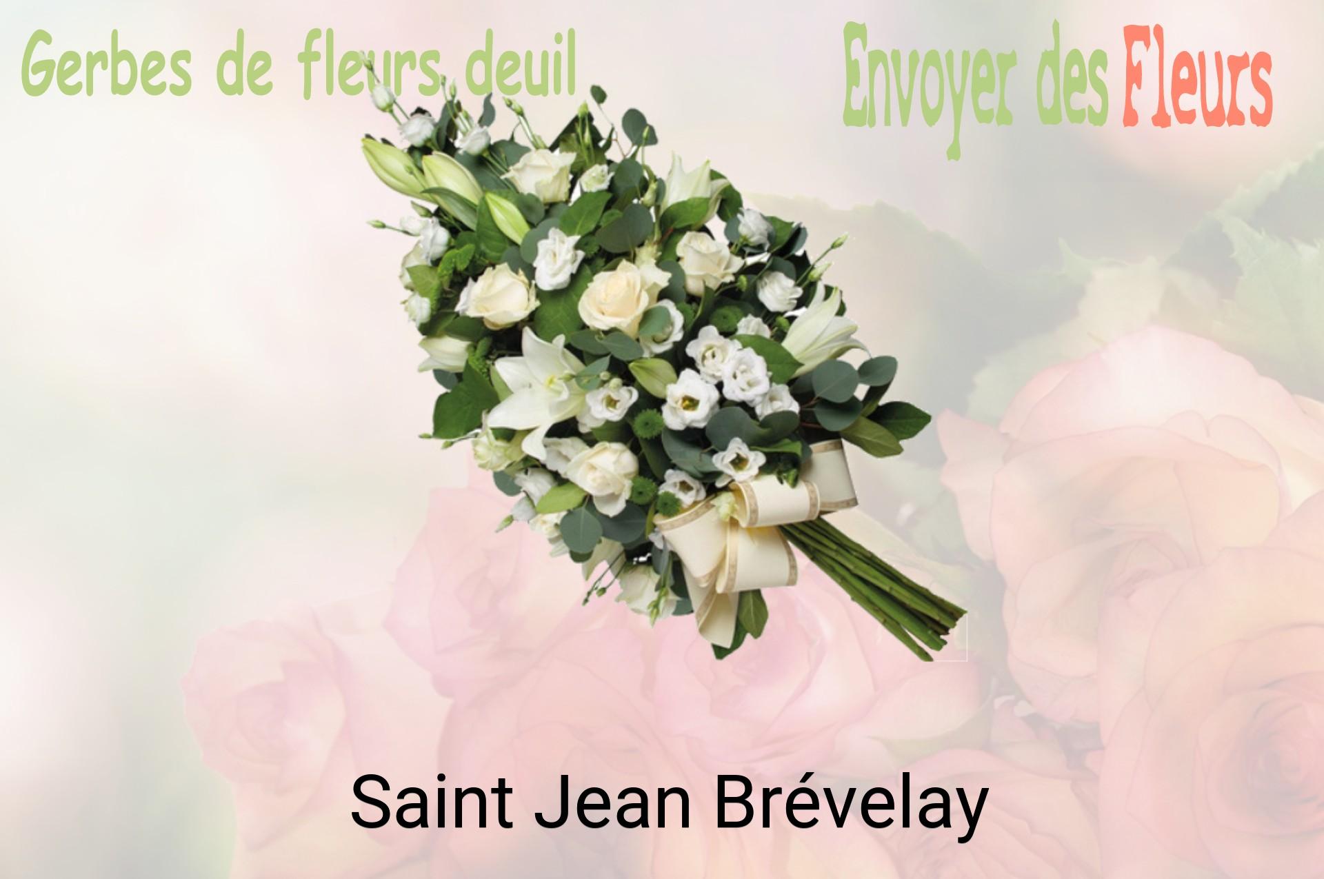 Gerbe de fleurs de deuil livrée à Saint-Jean-Brévelay